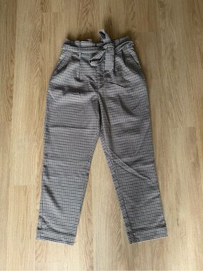 H&M Cream and Brown Pants